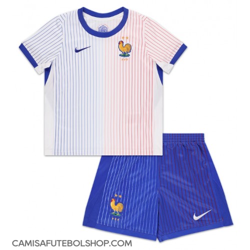 Camisa de time de futebol França Replicas 2º Equipamento Infantil Europeu 2024 Manga Curta (+ Calças curtas)